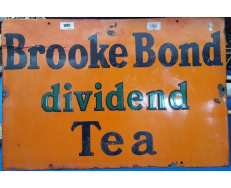 A VINTAGE 'BROOKE BOND' ENAMEL SIGN.