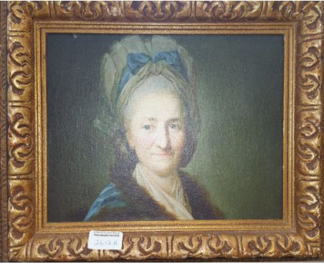 A.T.O. A COLOURED PORTRAIT of a lady, framed. 15.25" x 13".