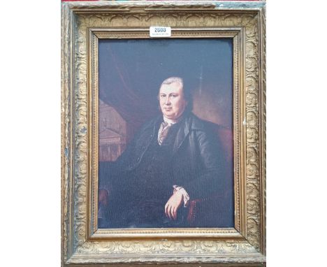 A.T.O. A COLOURED PORTRAIT of a gentleman, framed. 15" x 19".
