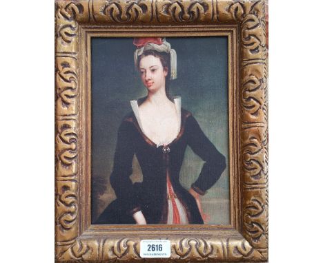 A.T.O. A COLOURED PORTRAIT of a lady, framed. 11.5" x 14".