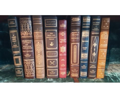 FINE BINDINGS - Franklin Library for the First Edition Society, includes Selected Letters of Wm. Faulkner; The Unmade Bed (Sa