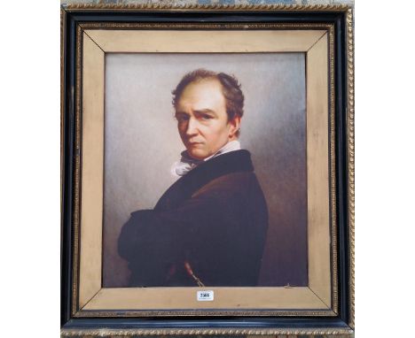 A.T.O. A COLOURED PORTRAIT of a distinguished gentleman in a 19th century frame. 27" x 30".