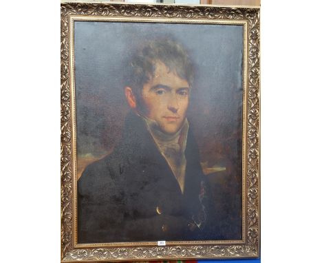A.T.O. A LARGE COLOURED PRINT of a young gentleman, framed. 40 x 50".