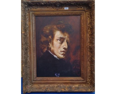 A.T.O. A COLOURED PORTRAIT PRINT of a gentleman in a good 19th century frame. 28.5" x 35.5".