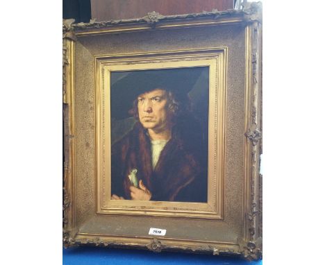 A.T.O. A COLOURED PORTRAIT of a distinguished gentleman. in a 19th century gilt frame. 18.5" x 21.5".