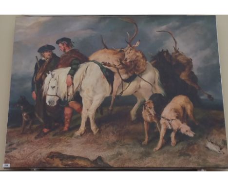 A.T.O. A COLOURED PRINT of 'After the kill' U.F. 48" x 37.25".