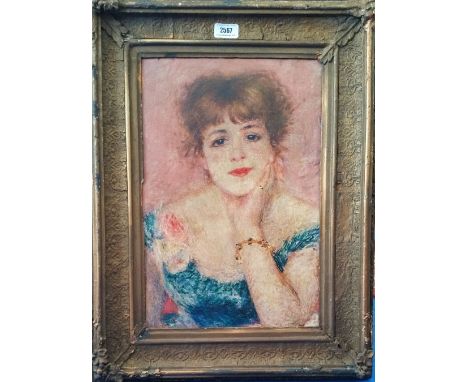 A.T.O. A COLOURED PORTRAIT of a young lady, framed. 18.25" x 24.25".