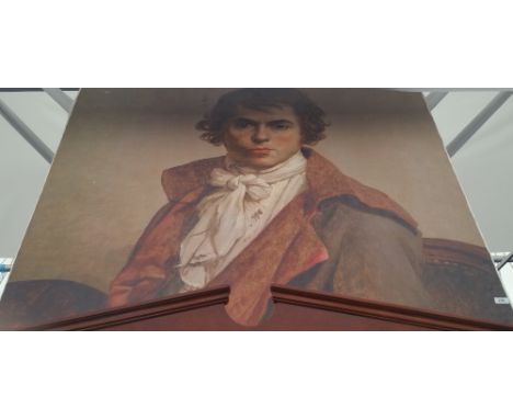 A.T.O. A COLOURED PORTRAIT PRINT of a gentleman. U.F. 58" x 58".