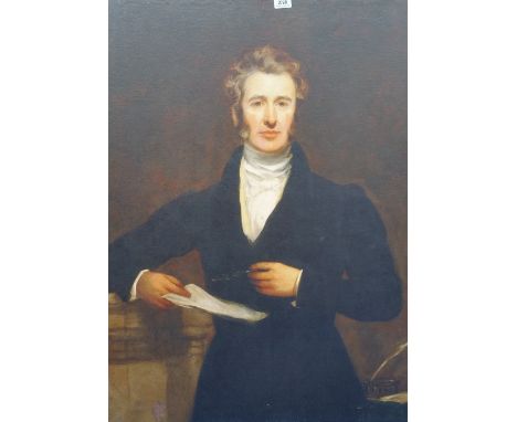 A.T.O. A COLOURED PORTRAIT PRINT of a gentleman. U.F. 29.5" x 38".
