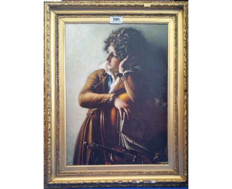 A.T.O. A COLOURED PORTRAIT of a young boy in a 19th century frame. 18" x 23".