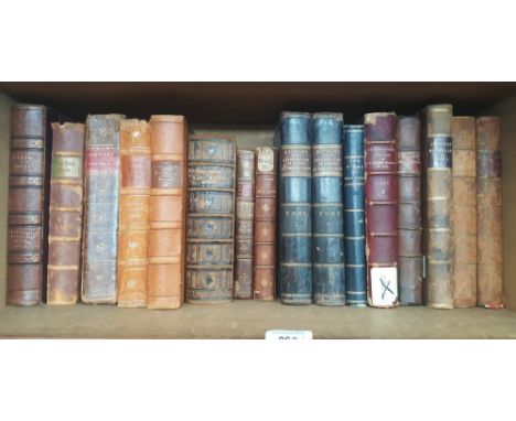 SHELF OF LEATHER BINDINGS including The Natural History of Quadrupeds and Cetaceous Animals, Brightly & Co. 1811, Vol I only 