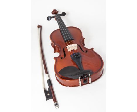 A GEAR FOUR CASED CHILDS VIOLIN with bow.