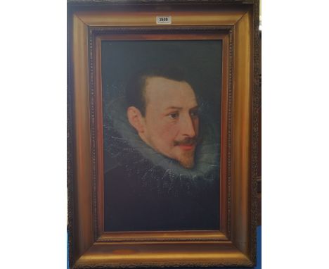 A.T.O. A COLOURED PORTRAIT of an 18th century gentleman. 19.5" x 27".