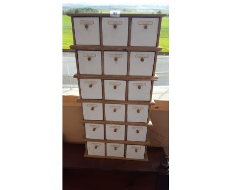 A SPICE RACK WITH FIFTEEN DRAWERS. (Sir Malcolm's Kitchen).