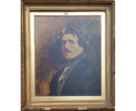 A.T.O. A COLOURED PRINT of a gentleman in a 19th century gilt frame. 27.5" x 32".