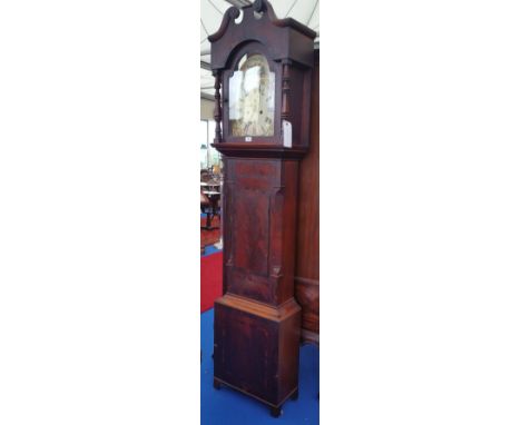 A GOOD EARLY 19TH CENTURY LONG CASE CLOCK with painted dial.