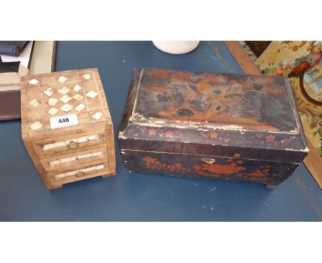 A GROUP OF FOUR VINTAGE BOXES.