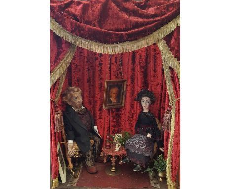 A FULL PUPPET SHOW IN PERIOD DRESS AND SURROUNDINGS.