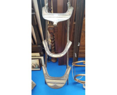 A BRASS BOUND VINTAGE YOKE (Sir Malcolm's Great Room).
