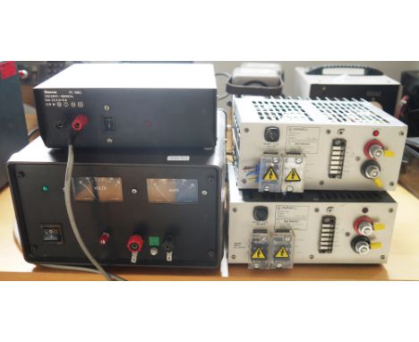 Four test bench power supplies&nbsp;viz:- Storno PS 5001, two Farnell G12-30A and a Cetrek 7000 (4)&nbsp;