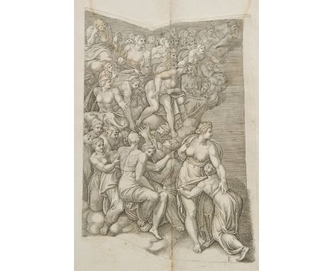 Ghisi (Giorgio Mantovano, circa 1520-1582). The Last Judgement (after Michelangelo), mid 1540's [but later, circa 1677], engr