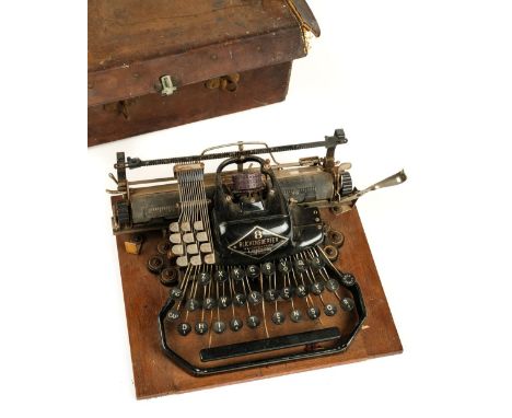 Typewriter. A Blickensderfer No.8 typewriter, manufactured by the Blickensderfer Manufacturing Co. Stamford, Connecticut, US,