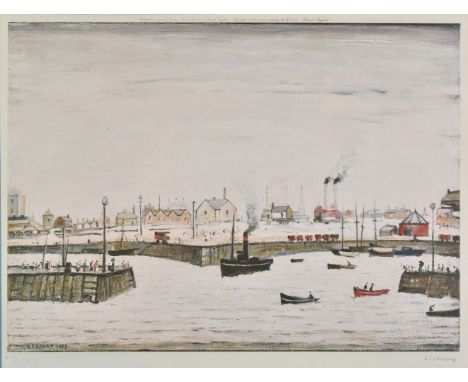 (ARR) Lowry (Laurence Stephen, 1887-1976). The Harbour, 1972, offset colour lithograph, on wove paper, published by Venture P