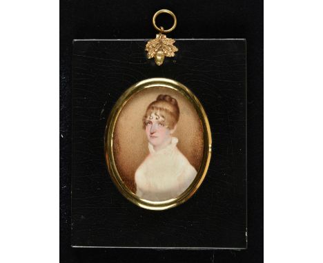 [Jane Austen]. Portrait Miniature of Mrs. James Digweed, née Mary Susannah Lyford, by George Jackson (active 1810-20s), circa