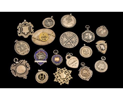 Excellent Collection of Assorted Sterling Silver Medals - Various Subjects ( 8 ) Medals In Total. All Hallmarked. Comprises G