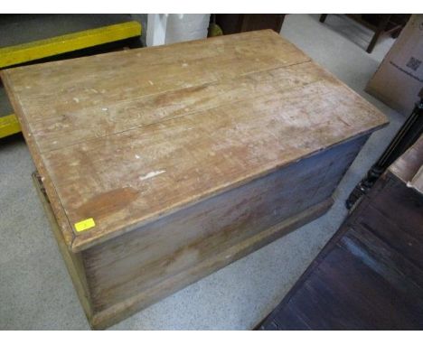 A Victorian pine trunk, 22 1/4" h x 44" w 