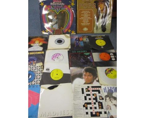 A collection of 1960s, 70s and 80s pop records, mainly singles to include Donna Summer, Toyah, Madness, Michael Jackson, Top 