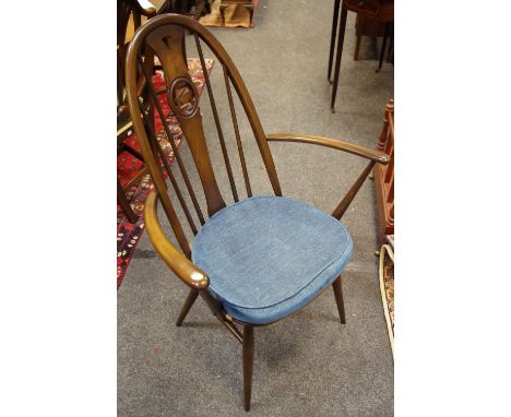 An Ercol hall chair, swan splat