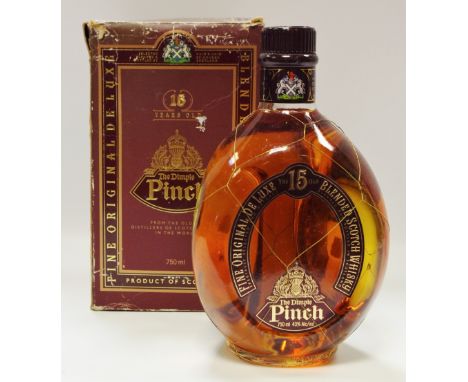 A bottle of The Dimple Pinch 15 year old scotch whisky, bottled by Haig &amp; Haig, boxed