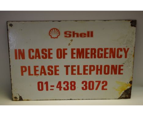 Advertising - an enamel SHELL sign 