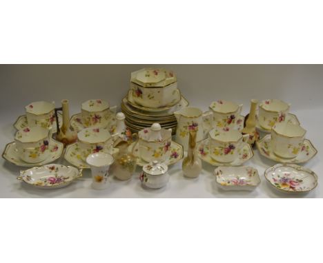 Ceramics - Royal Crown Derby posie; a Warwick D&amp;S china ten piece tea service;Nautilus porcelain hand painted jugs; etc