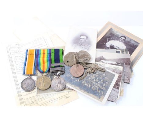 First World War and later medal trio - comprising Victory medals, named to 21234 PTE. A. Giles Oxf. &amp; Bucks L.I., togethe