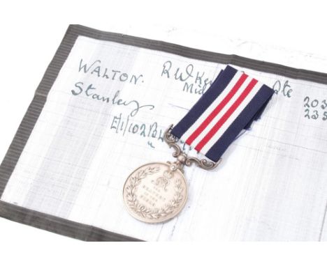 First World War Military medal, named to 235398 PTE. S. Walton 8 / Midd.x. R