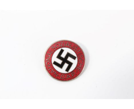 National Socialist Deutsch Arbeiter Party (N.S.D.A.P.) Nazi enamel members' badge, marked - RZM MI / 72 on reverse