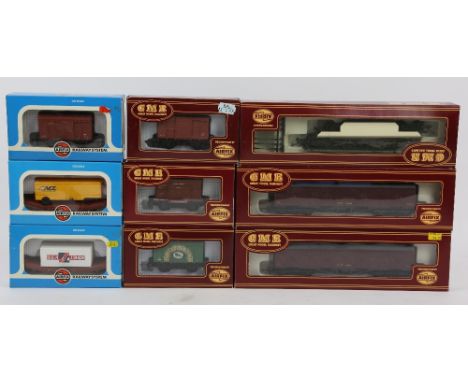 Collection of thirty-six Airfix/GMR 00 gauge wagons, comprising 54303-3 12 ton wagon 'Blue Circle', 54382-6 7-plank wagon 'Hi