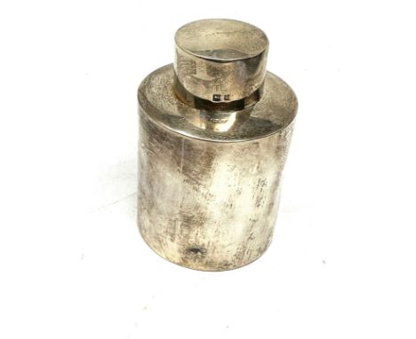 Vintage hallmarked silver tea caddy Birmingham silver hallmark 