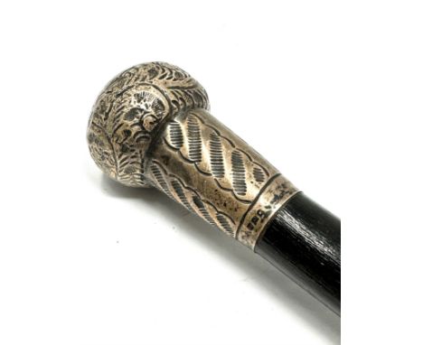 Antique silver walking stick handle 