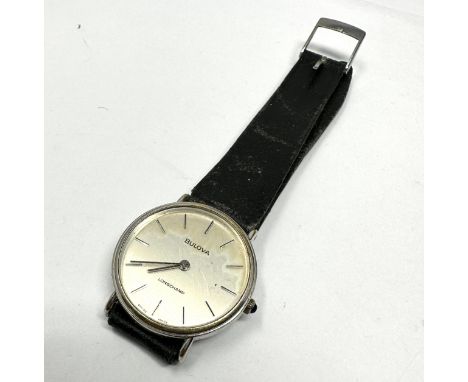 Vintage gents Bulova Longchamp  wristwatch the watch is ticking 