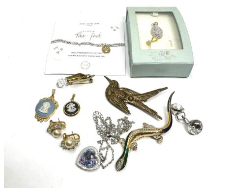 A Selection Of Ten Branded Jewellery Pieces Including Swarovski, Wedgwood (125g) 