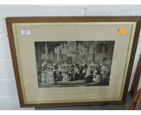 A framed print of photograph of the Royal Family of Great Britain 1897