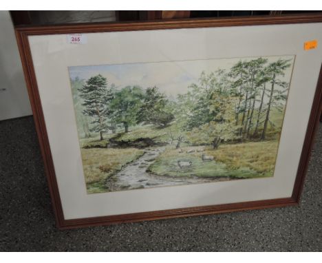 A water colour entitled in the trough of Bowland H.E Blezzard 