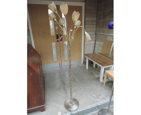 A modern multi branch standard lamp of snowdrop form