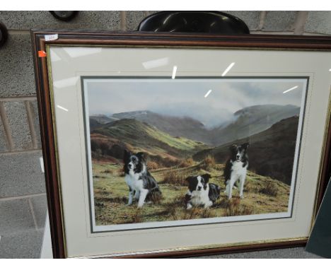 A print after Steven Townsend entitled Masters of the Hills 20x29inch framed Stamped and Signed Limited run 