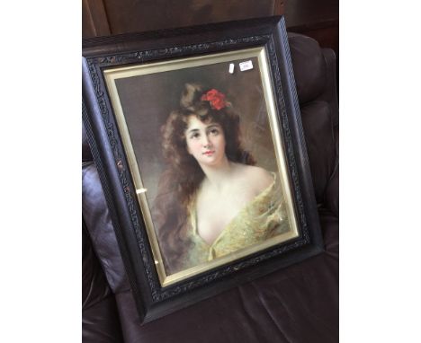 EWARDIAN PRINT OF A LADY