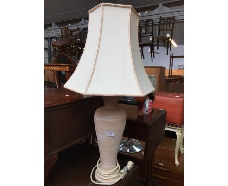 A POTTERY LAMP