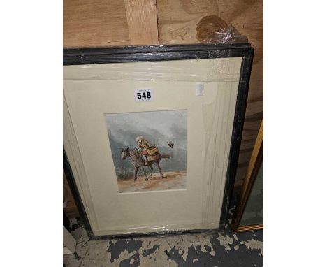SIR ROBERT FRANKLAND, BART. (1784-1849), GOING TO MARKET, SIGNED AND A PORTRAIT OF SIR GEORGE STRICKLAND, WATERCOLOURS, THE L